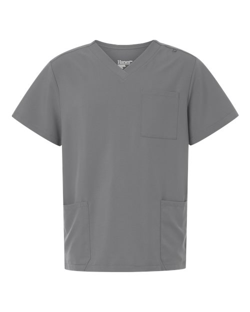 Hanes Men's V-Neck 3 Pocket Scrub Top HMB002