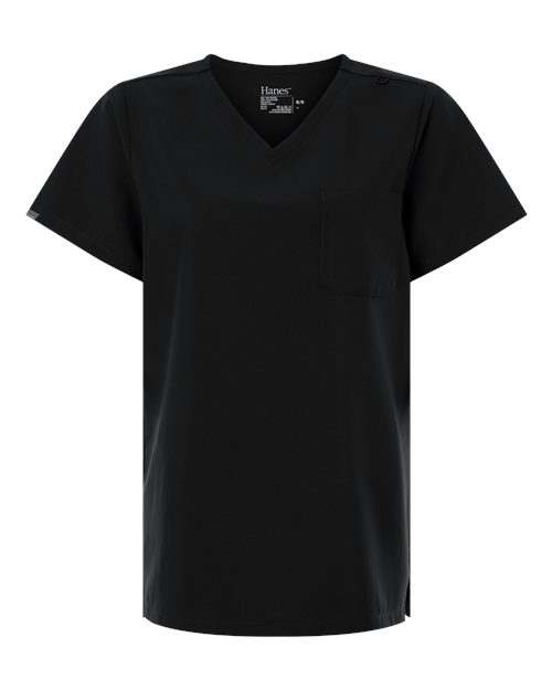 Hanes Women's V-Neck 1 Pocket Scrub Top HSB000