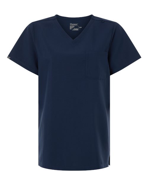 Hanes Women's V-Neck 1 Pocket Scrub Top HSB000