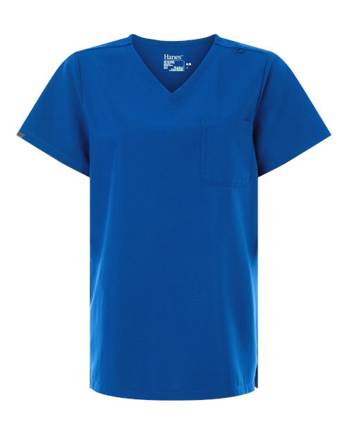 Hanes Women's V-Neck 1 Pocket Scrub Top HSB000