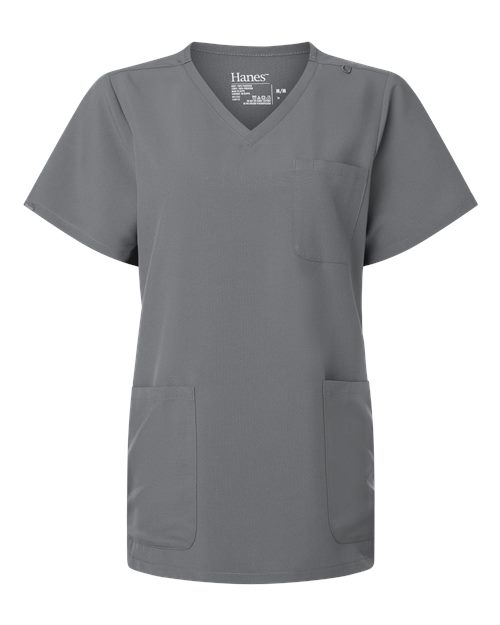 Hanes Women's V-Neck 3 Pocket Scrub Top HSB002