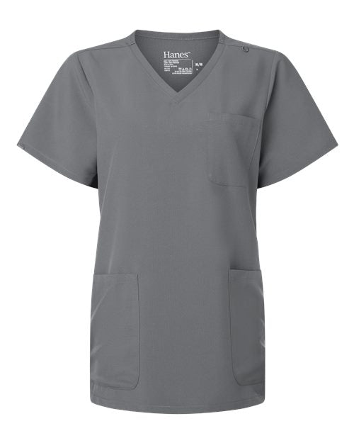Hanes Women's V-Neck 3 Pocket Scrub Top HSB002