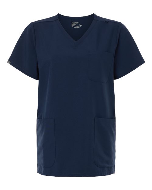 Hanes Women's V-Neck 3 Pocket Scrub Top HSB002