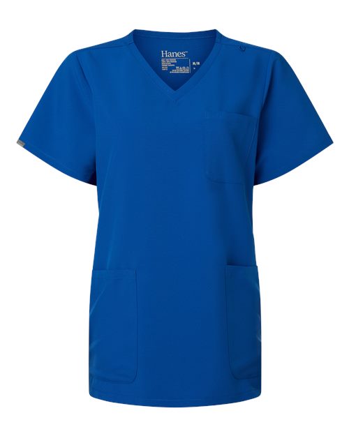 Hanes Women's V-Neck 3 Pocket Scrub Top HSB002