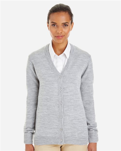 Harriton Women's Pilbloc V-Neck Button Cardigan Sweater M425W