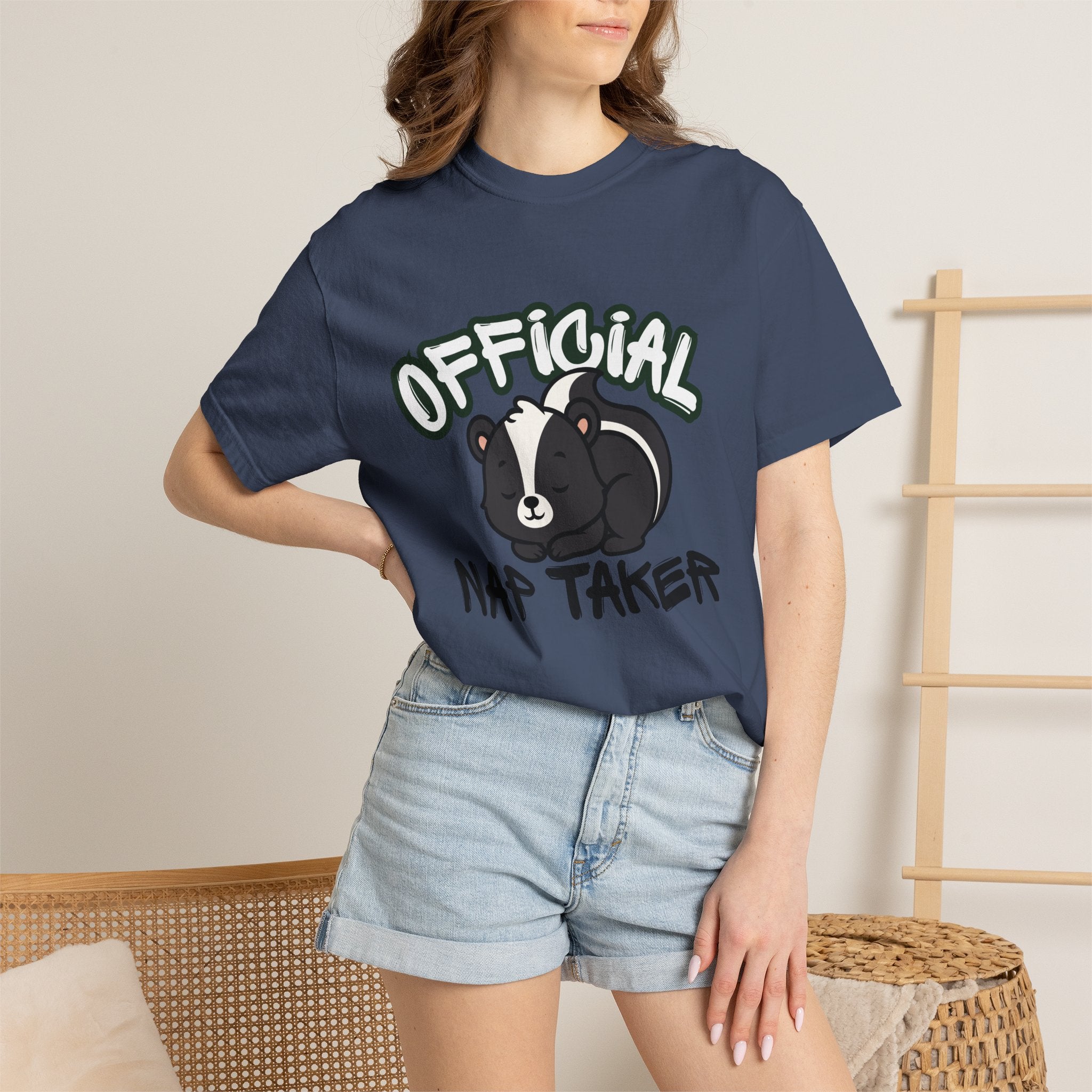 Official Nap Taker T-Shirt | Cute Sleeping Skunk Shirt | Funny Nap Lover Gift