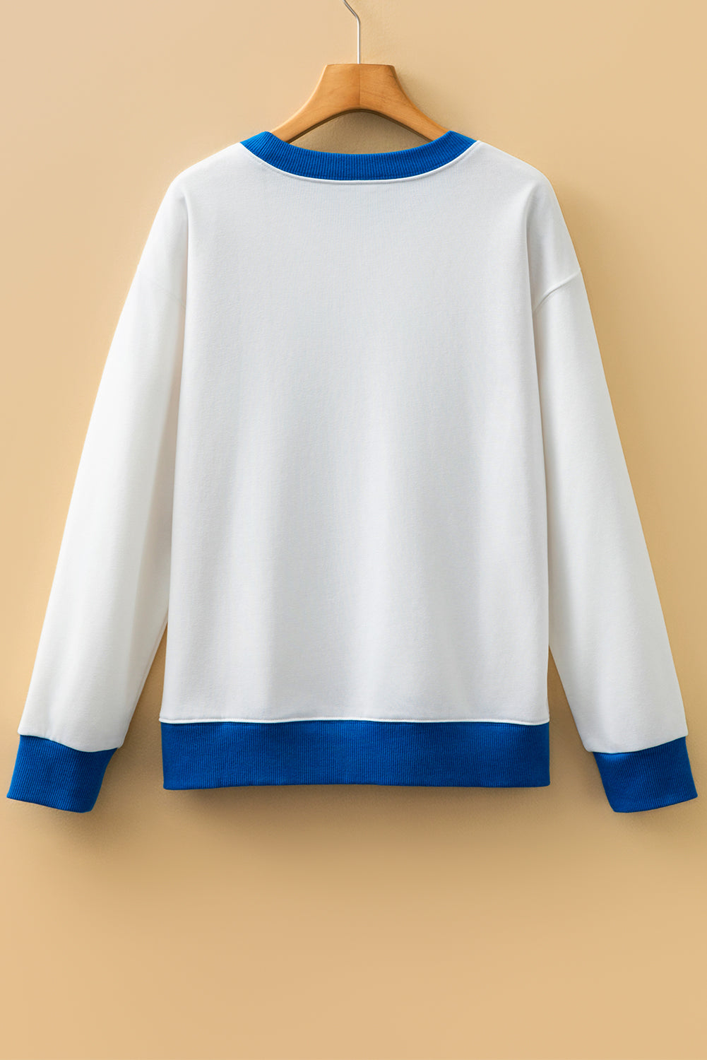 Black GAME DAY Letter Graphic Varsity Striped Detail Baggy Sweatshirt