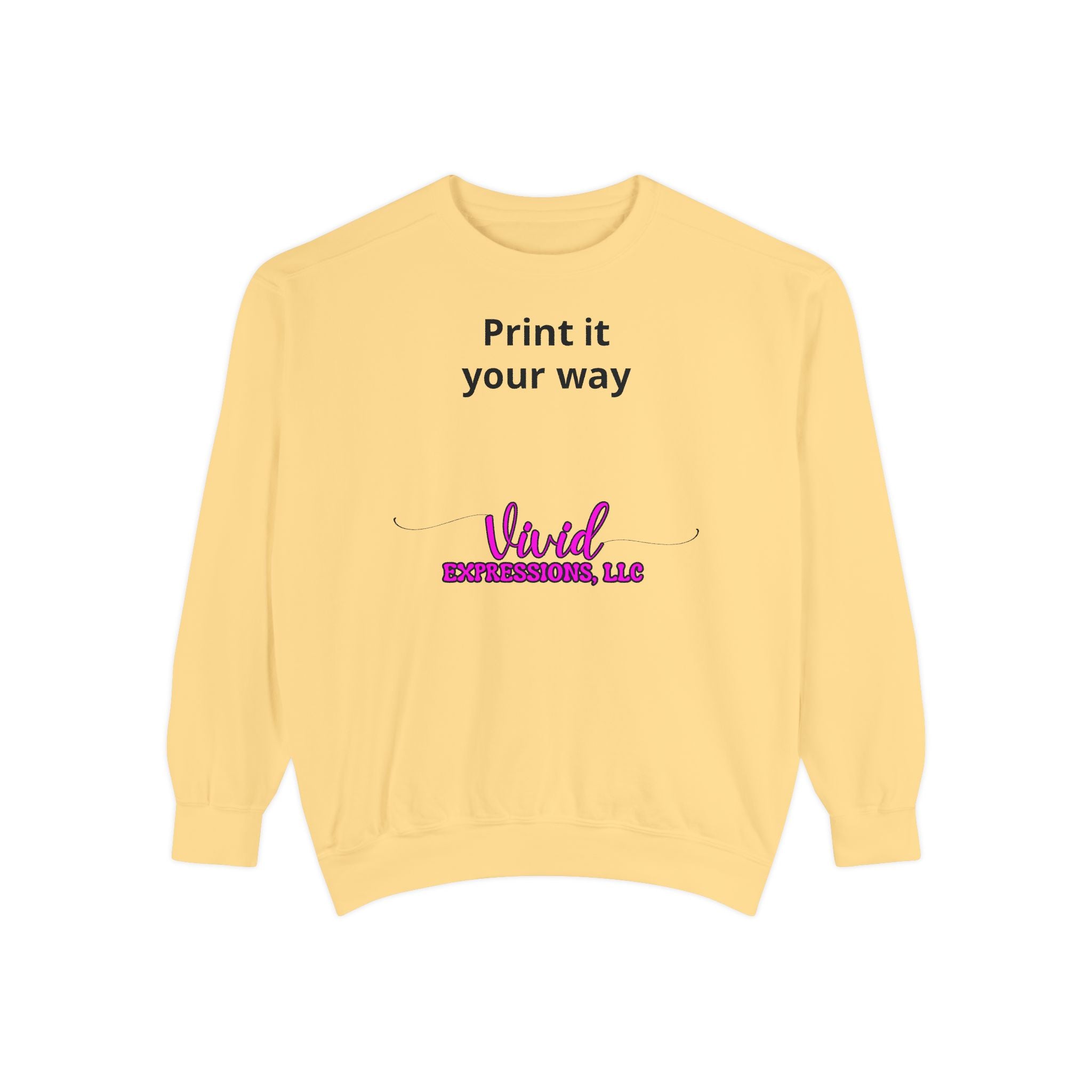 Customizable Sweatshirt "Print It Your Way" — Personalized Crewneck