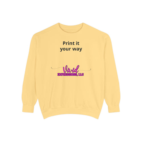 Customizable Sweatshirt "Print It Your Way" — Personalized Crewneck