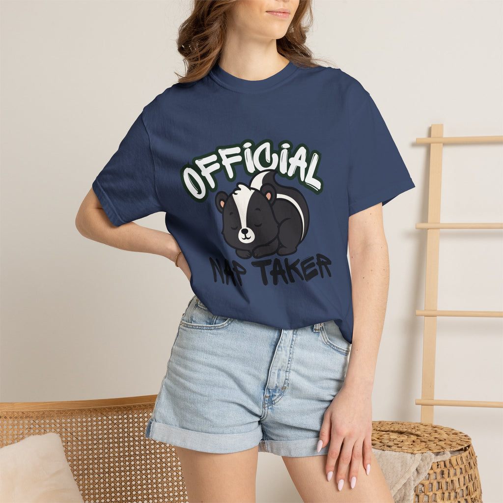 Official Nap Taker T-Shirt | Cute Sleeping Skunk Shirt | Funny Nap Lover Gift