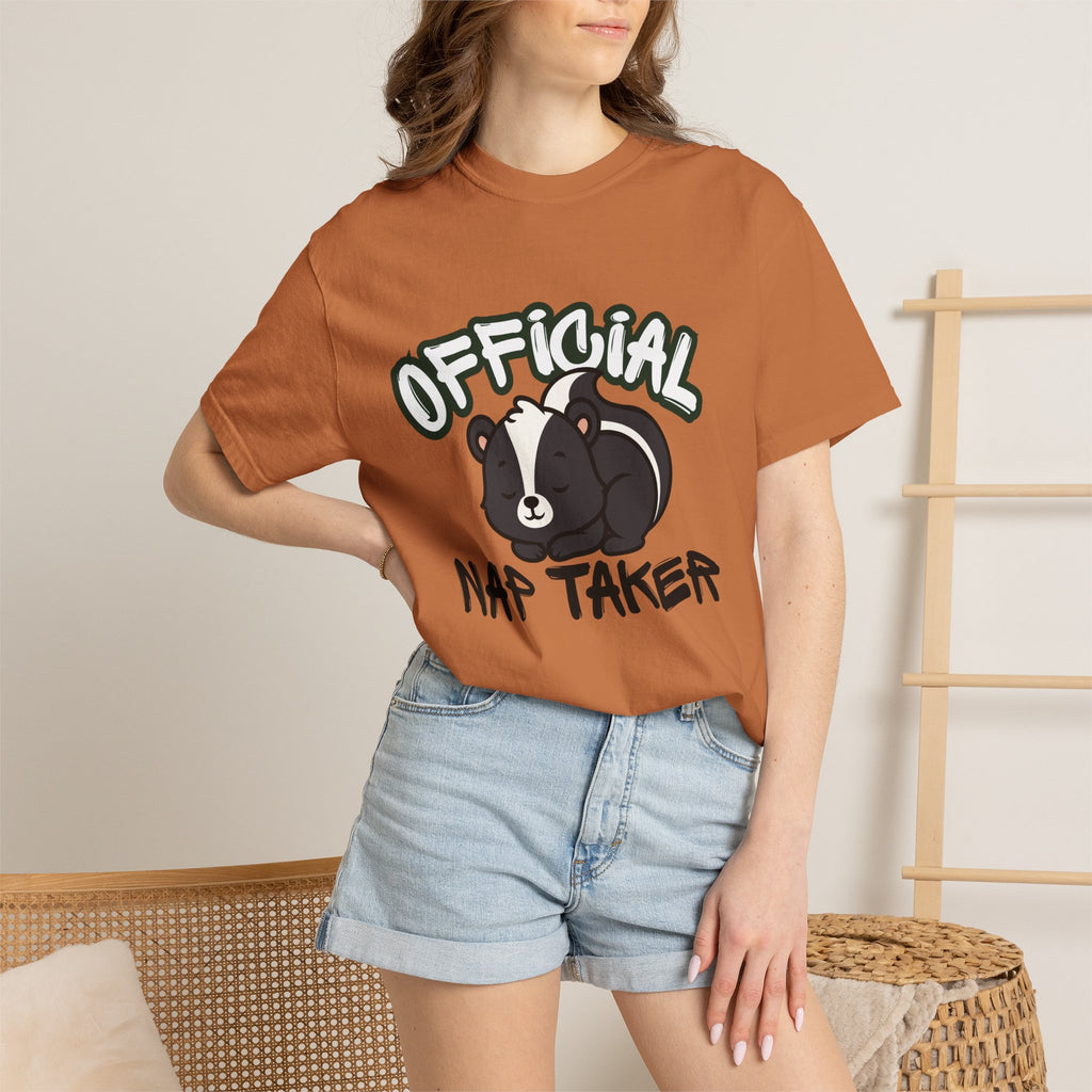 Official Nap Taker T-Shirt | Cute Sleeping Skunk Shirt | Funny Nap Lover Gift