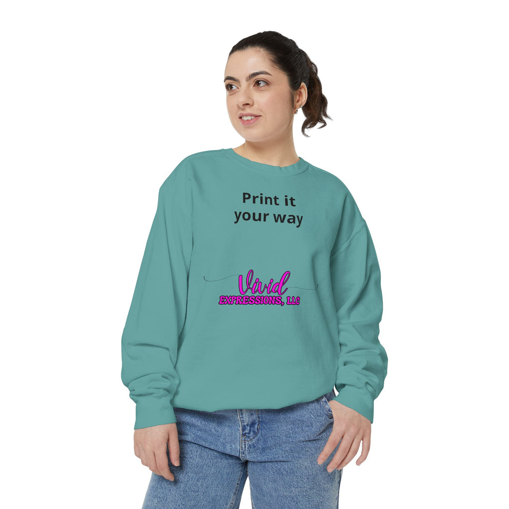 Customizable Sweatshirt "Print It Your Way" — Personalized Crewneck