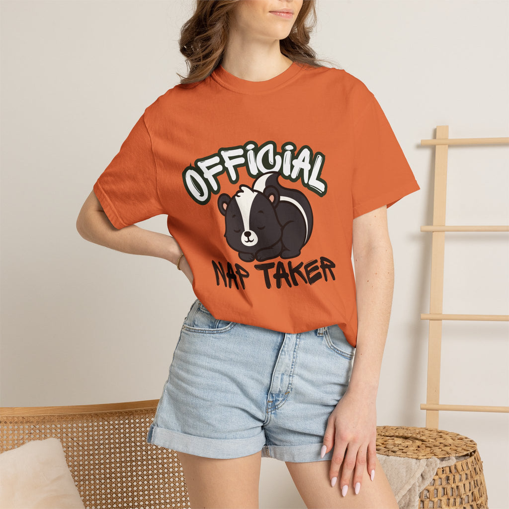 Official Nap Taker T-Shirt | Cute Sleeping Skunk Shirt | Funny Nap Lover Gift