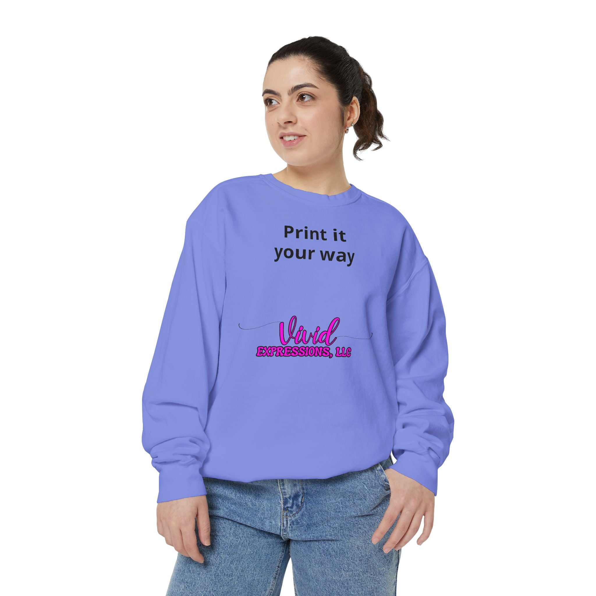 Customizable Sweatshirt "Print It Your Way" — Personalized Crewneck