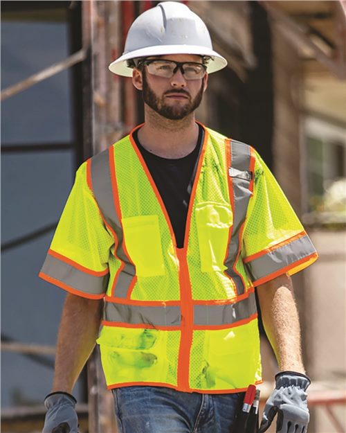 Kishigo Unisex Ultra-Cool™ Six-Pocket Mesh Surveyor’s Vest 1242-1243