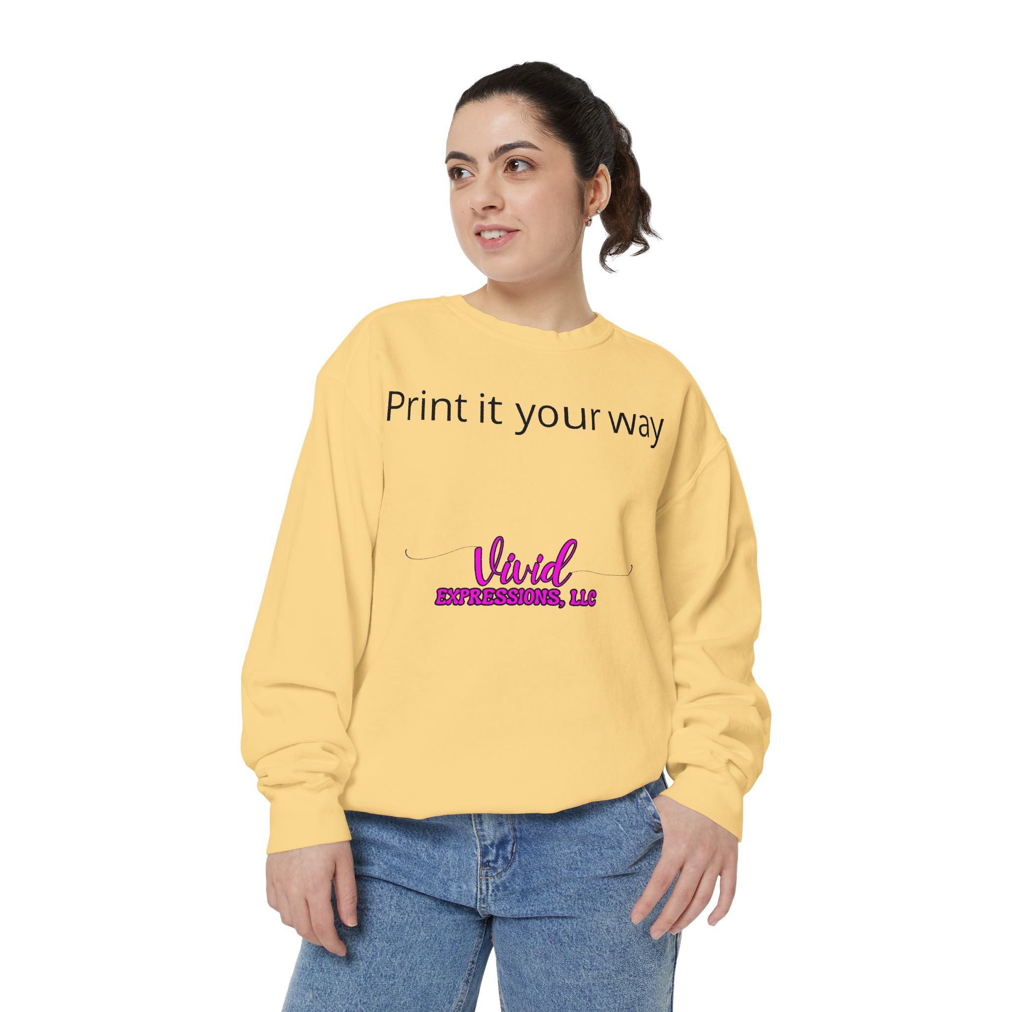 Customizable Sweatshirt "Print It Your Way" — Personalized Crewneck