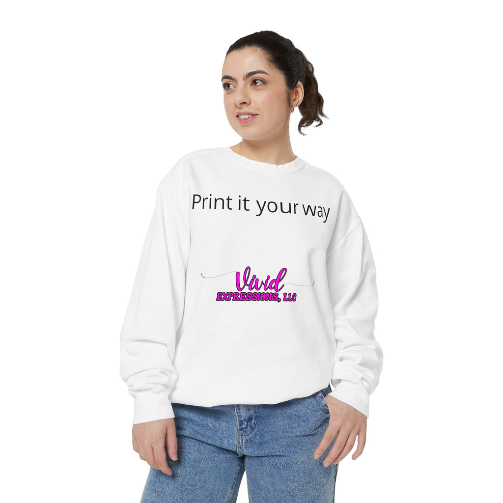Customizable Sweatshirt "Print It Your Way" — Personalized Crewneck