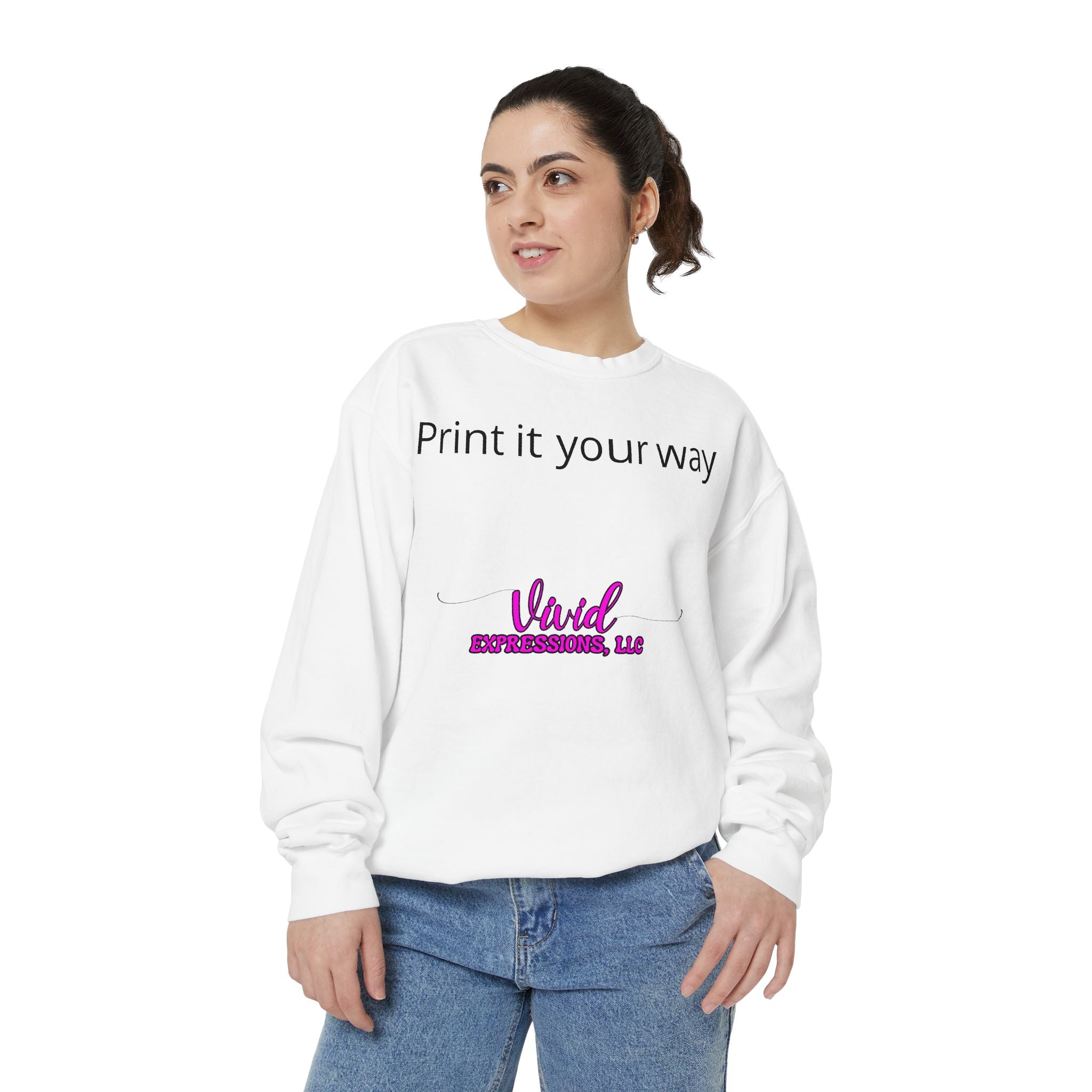 Customizable Sweatshirt "Print It Your Way" — Personalized Crewneck