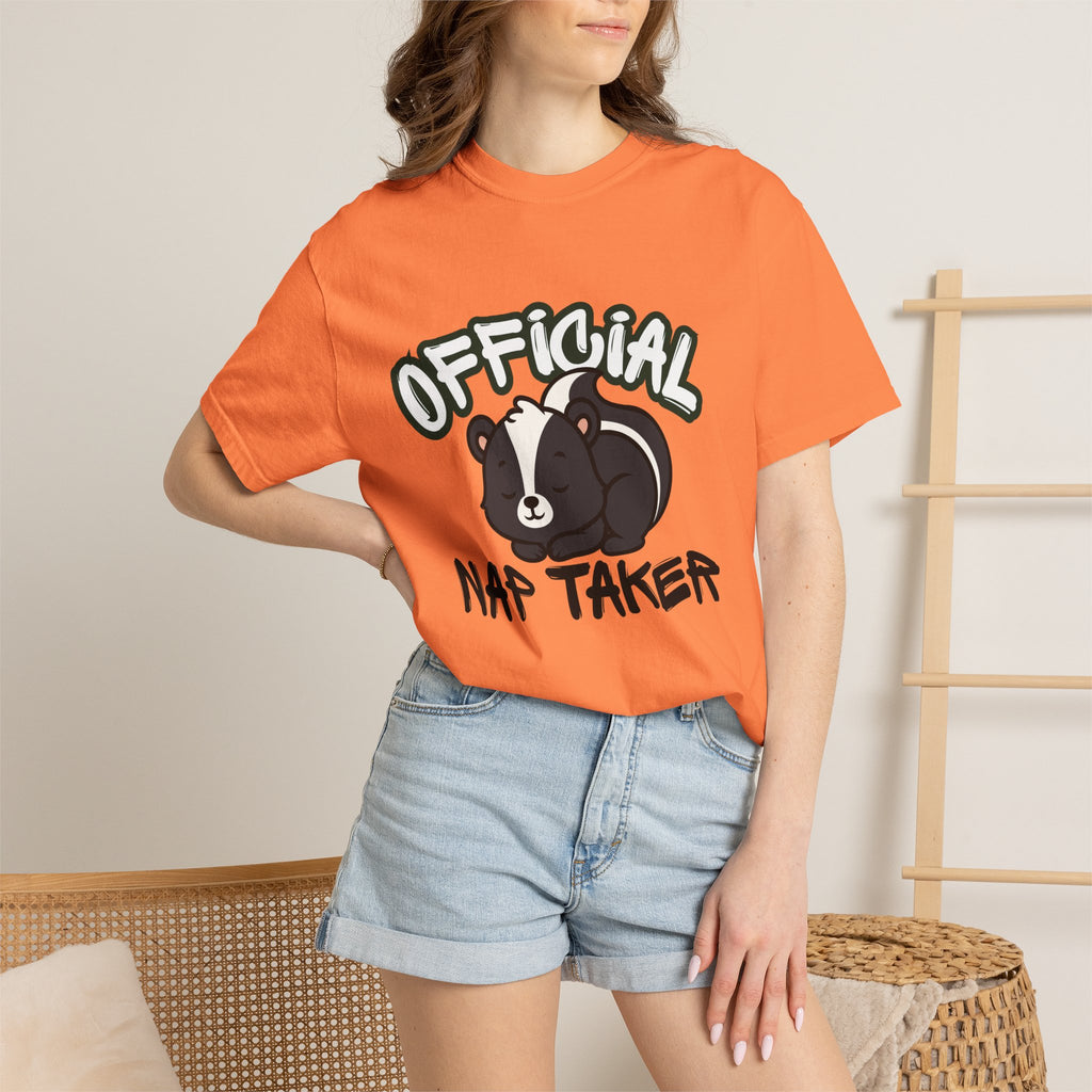 Official Nap Taker T-Shirt | Cute Sleeping Skunk Shirt | Funny Nap Lover Gift