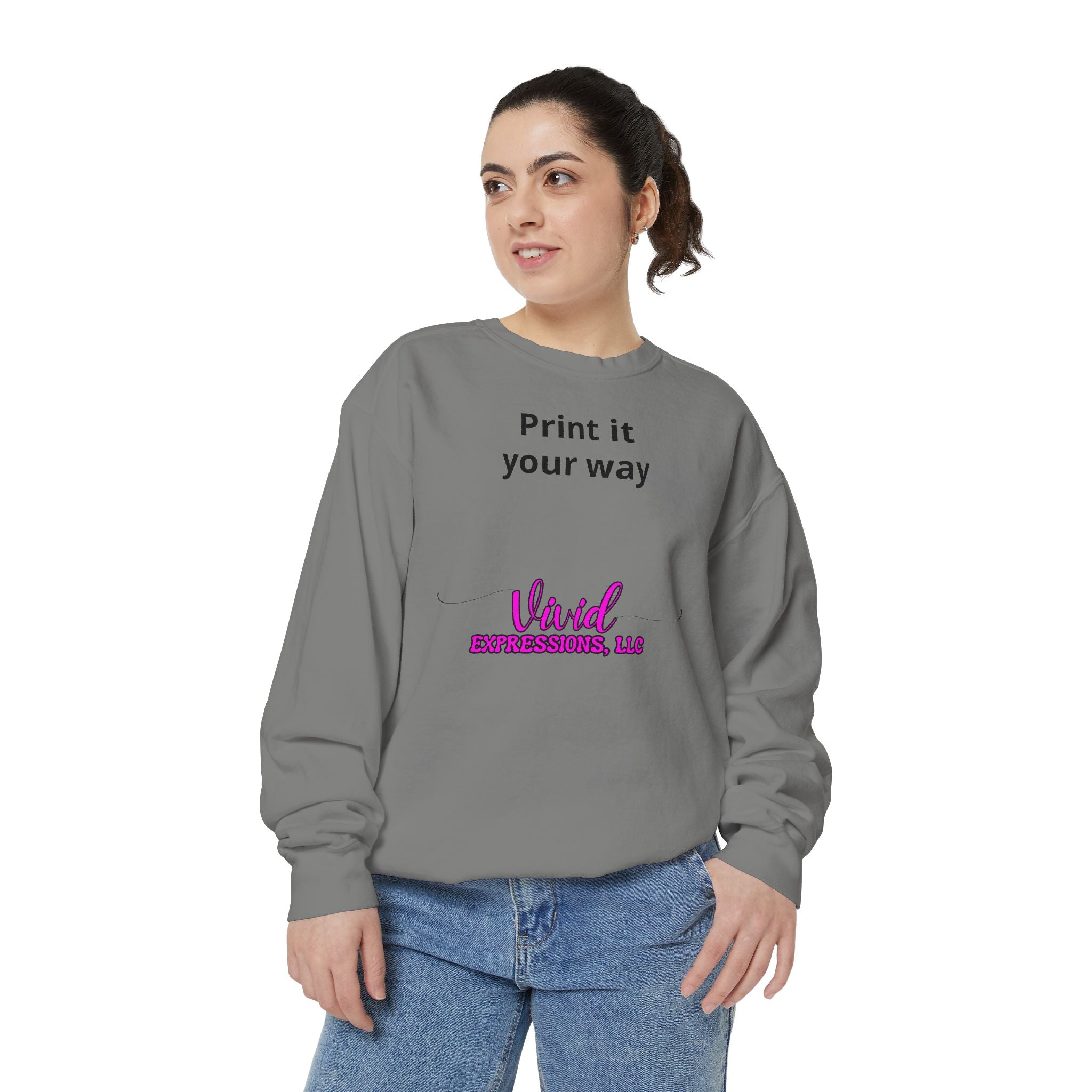 Customizable Sweatshirt "Print It Your Way" — Personalized Crewneck