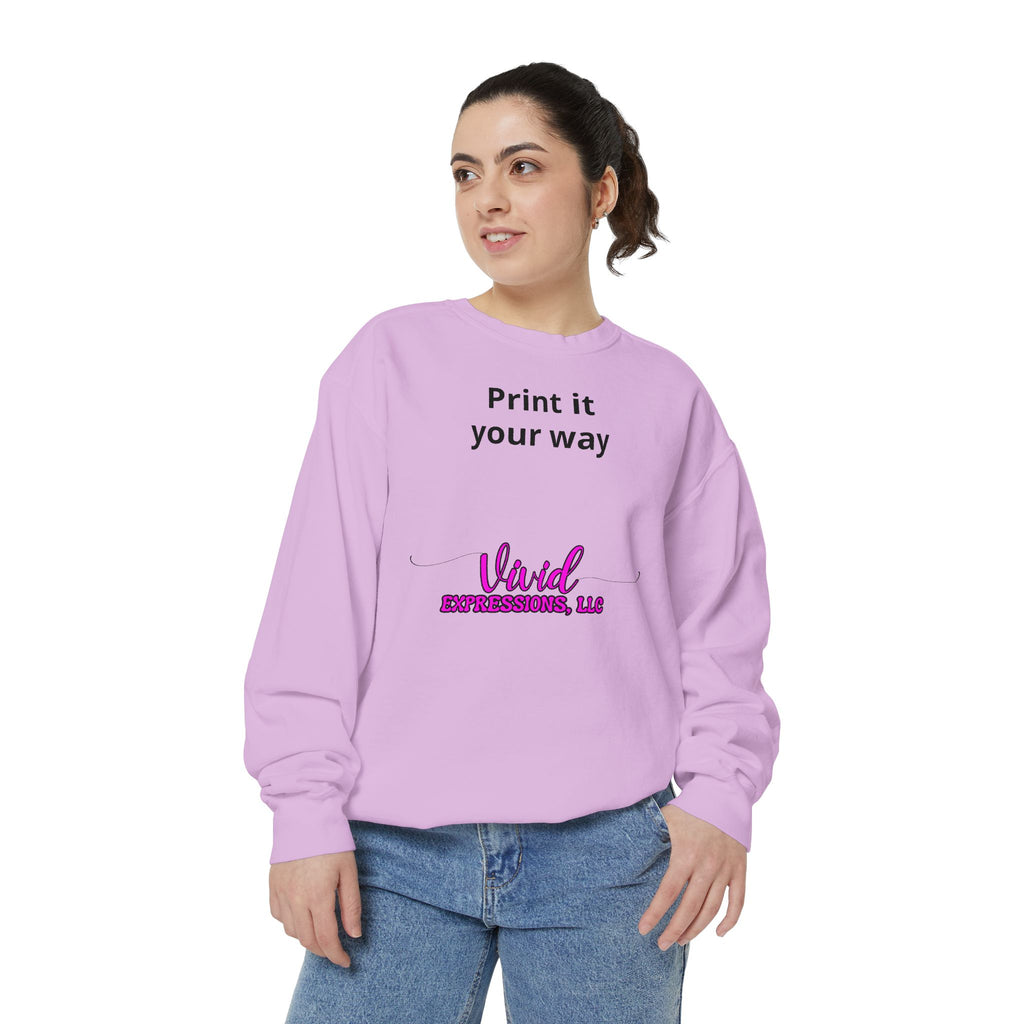 Customizable Sweatshirt "Print It Your Way" — Personalized Crewneck