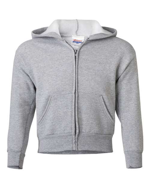 Hanes Youth EcoSmart® Full-Zip Hooded Sweatshirt P480