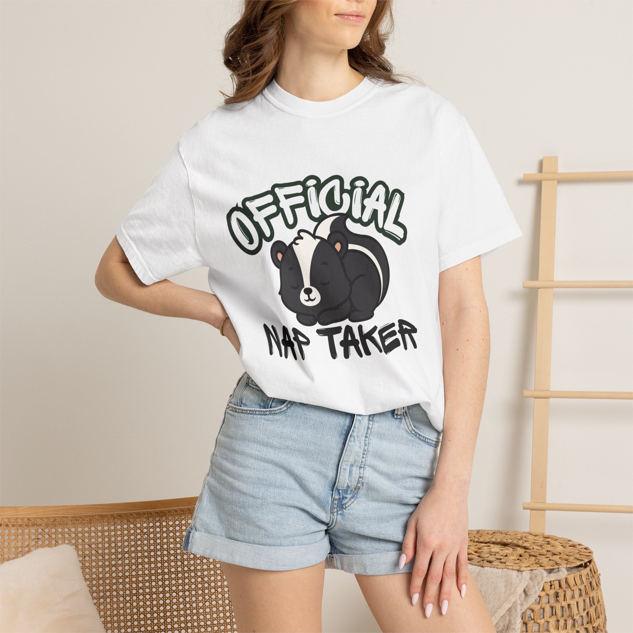 Official Nap Taker T-Shirt | Cute Sleeping Skunk Shirt | Funny Nap Lover Gift