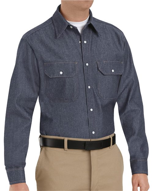 Red Kap Men's Deluxe Denim Long Sleeve Shirt SD78