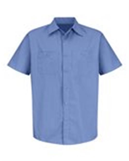 Red Kap Men's Industrial Stripe Short Sleeve Work Shirt SB22