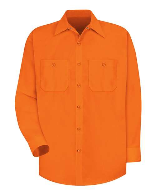 Red Kap Men's Enhanced Visibility Long Sleeve Work Shirt SS14
