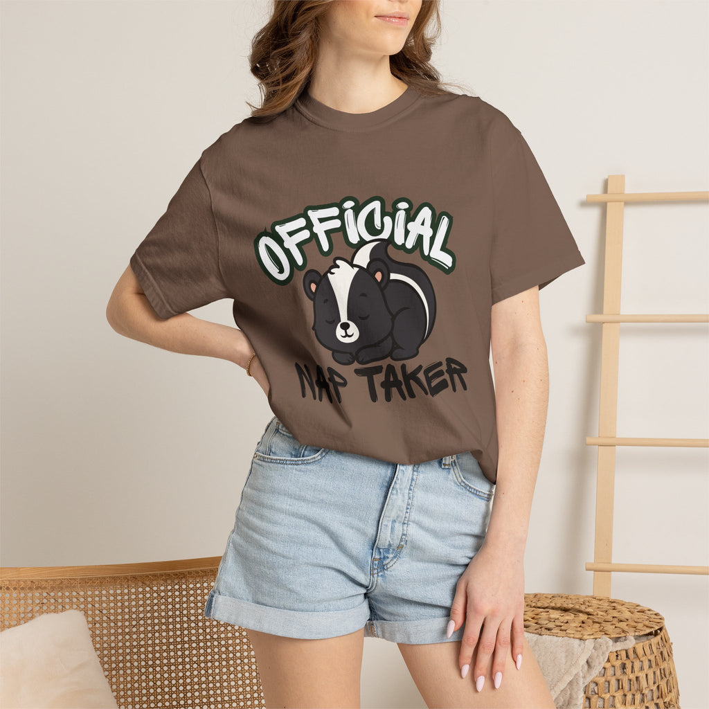 Official Nap Taker T-Shirt | Cute Sleeping Skunk Shirt | Funny Nap Lover Gift