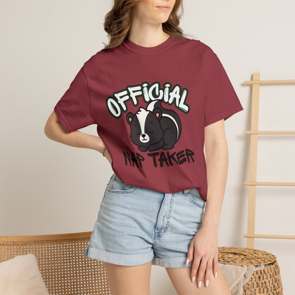 Official Nap Taker T-Shirt | Cute Sleeping Skunk Shirt | Funny Nap Lover Gift