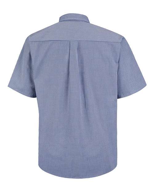 Red Kap Men's Mini-Plaid Uniform Short Sleeve Shirt SP84