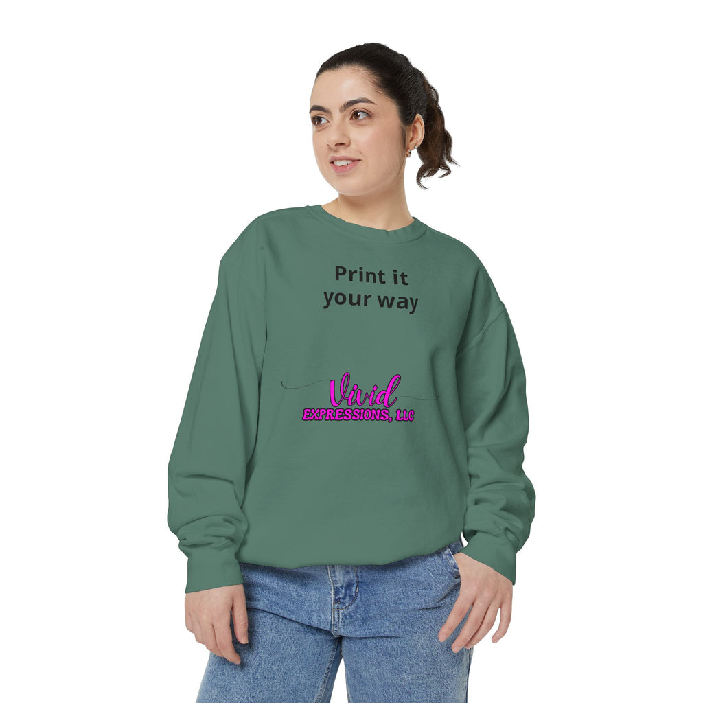 Customizable Sweatshirt "Print It Your Way" — Personalized Crewneck