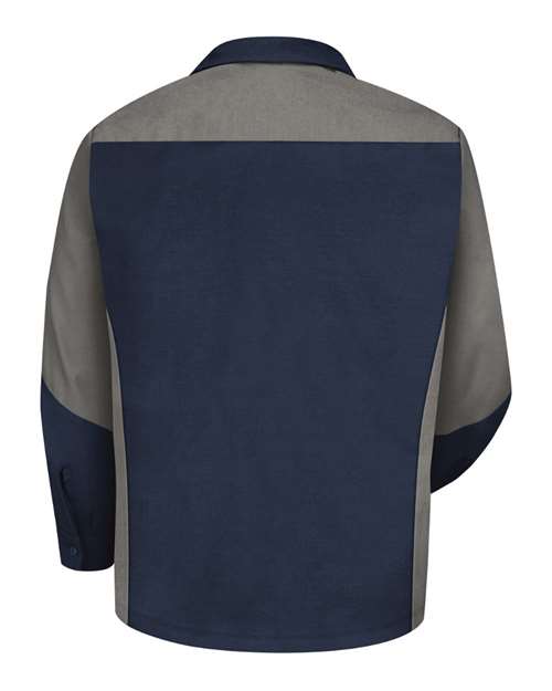 Red Kap Men's Long Sleeve Automotive Crew Shirt SY10