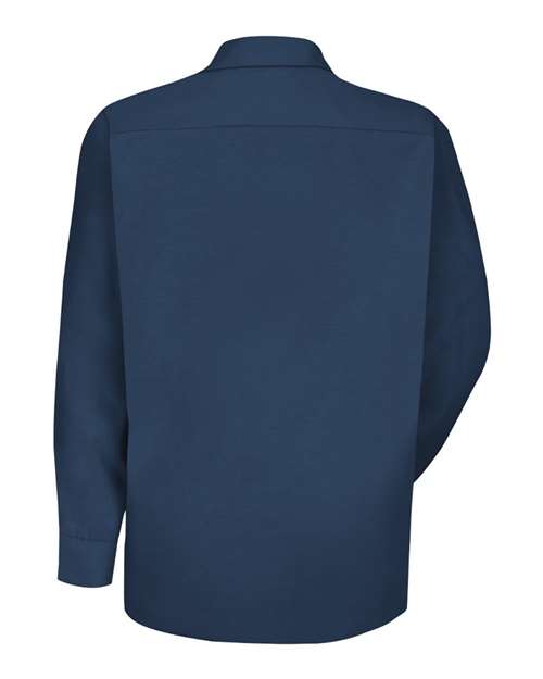 Red Kap Men's Specialized Pocketless Poplin Long Sleeve Work Shirt SP16