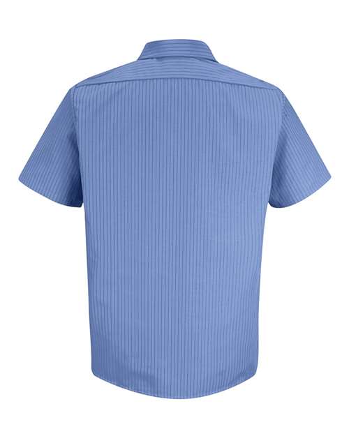 Red Kap Men's Industrial Stripe Short Sleeve Work Shirt SB22