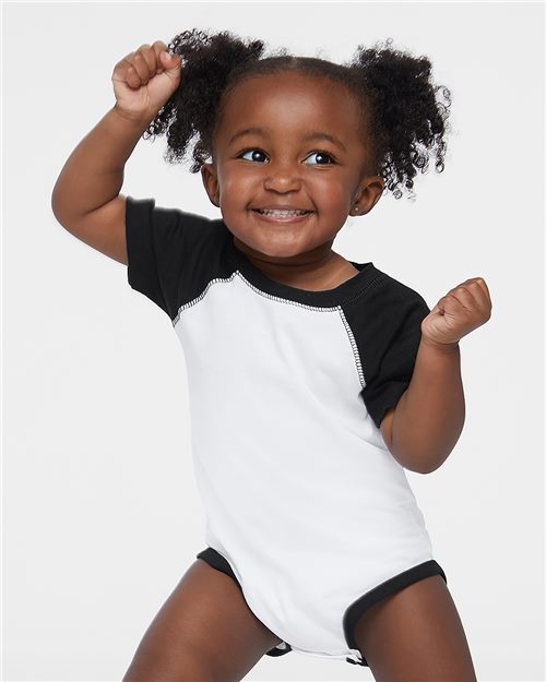 Rabbit Skins Infant Baseball Fine Jersey Bodysuit 4430