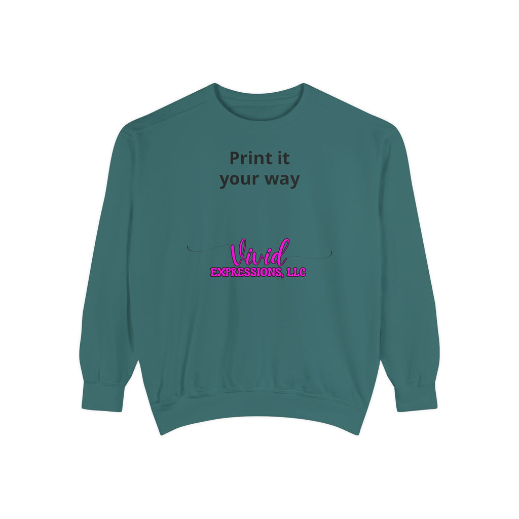 Customizable Sweatshirt "Print It Your Way" — Personalized Crewneck