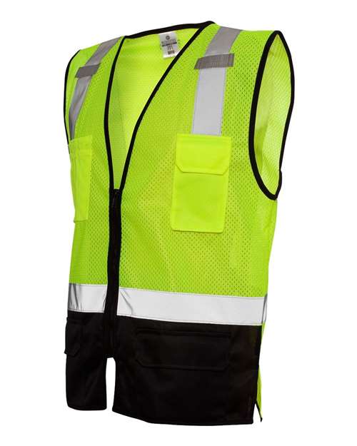 Kishigo Unisex Black Bottom Mesh Class 2 Vest 1509