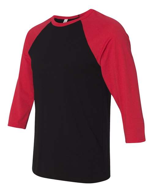 BELLA + CANVAS Unisex Three-Quarter Sleeve Baseball Tee 3200