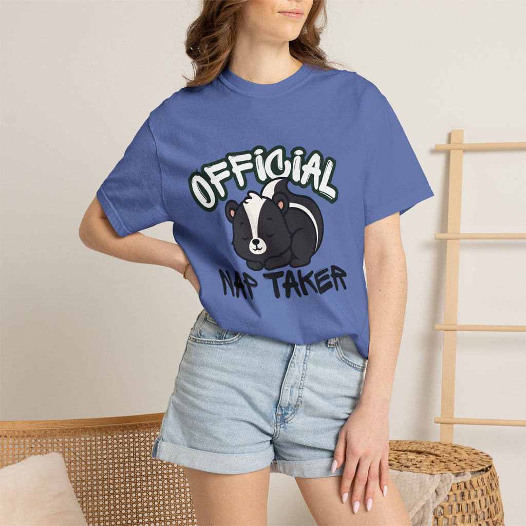 Official Nap Taker T-Shirt | Cute Sleeping Skunk Shirt | Funny Nap Lover Gift