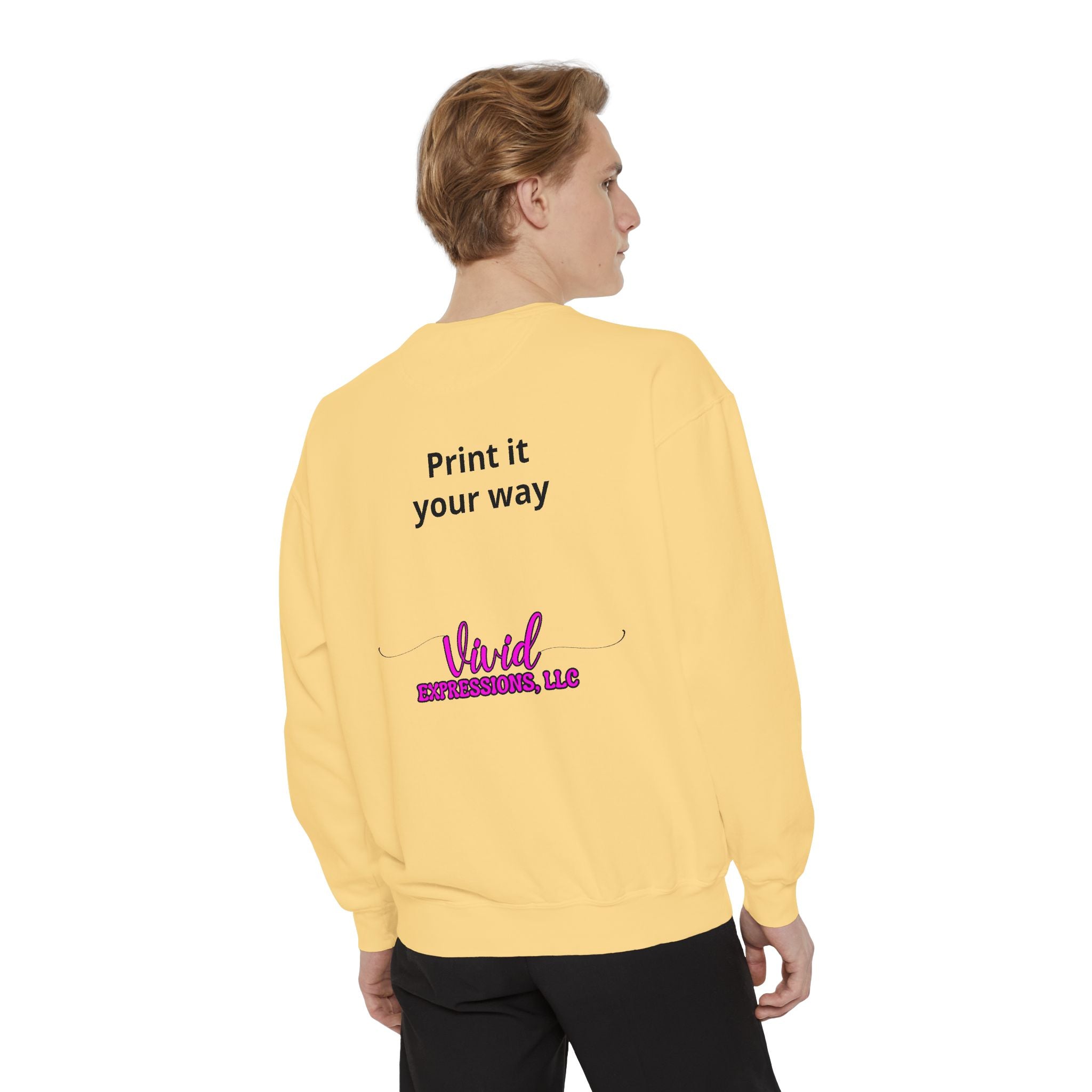 Customizable Sweatshirt "Print It Your Way" — Personalized Crewneck