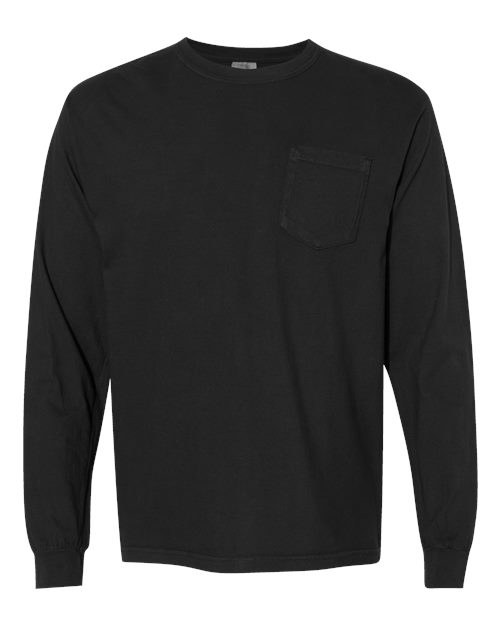 Comfort Colors Unisex Garment-Dyed Heavyweight Long Sleeve Pocket T-Shirt 4410