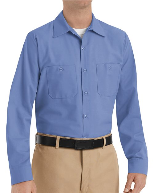 Red Kap Men's Tall Industrial Long Sleeve Work Shirt SP14T