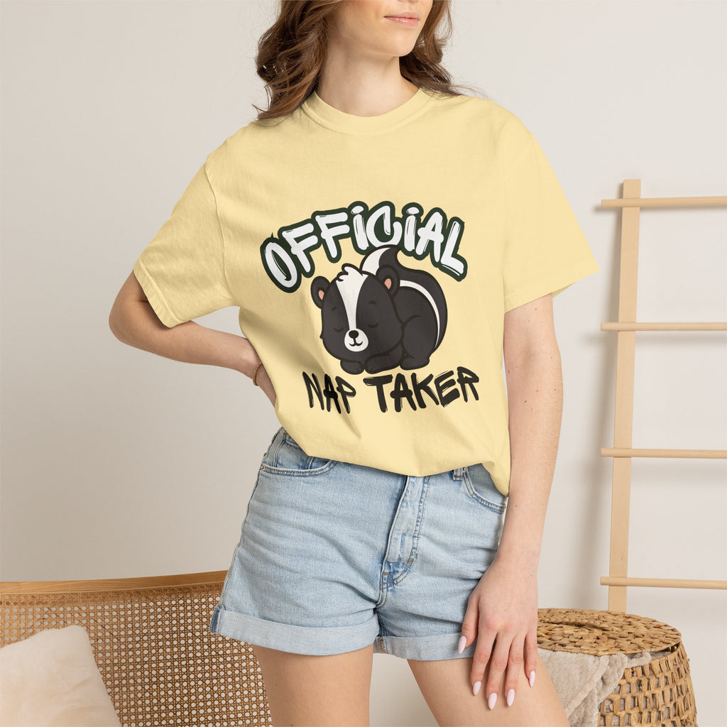 Official Nap Taker T-Shirt | Cute Sleeping Skunk Shirt | Funny Nap Lover Gift