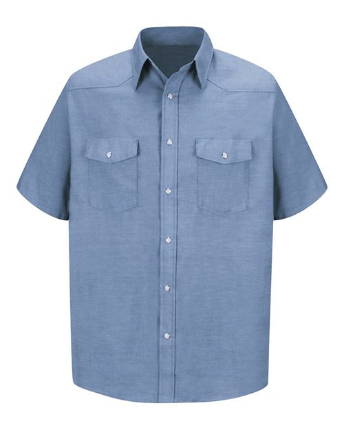 Red Kap Men's Tall Deluxe Western Style Short Sleeve Shirt SC24T