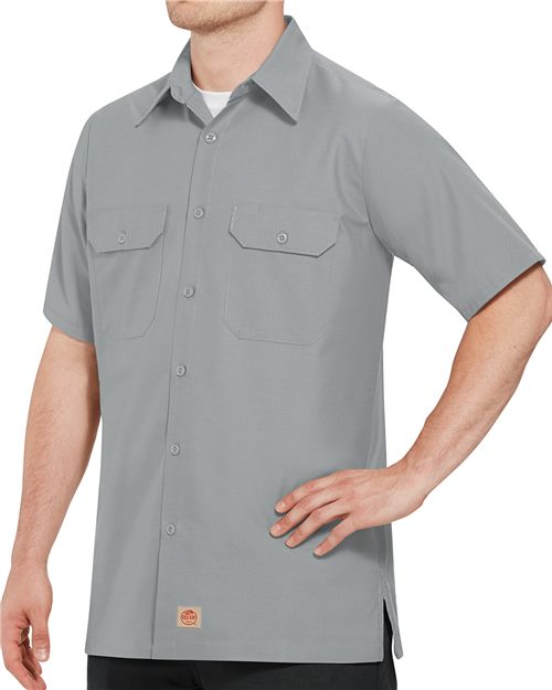 Red Kap Men's Tall Ripstop Short Sleeve Work Shirt SY60T