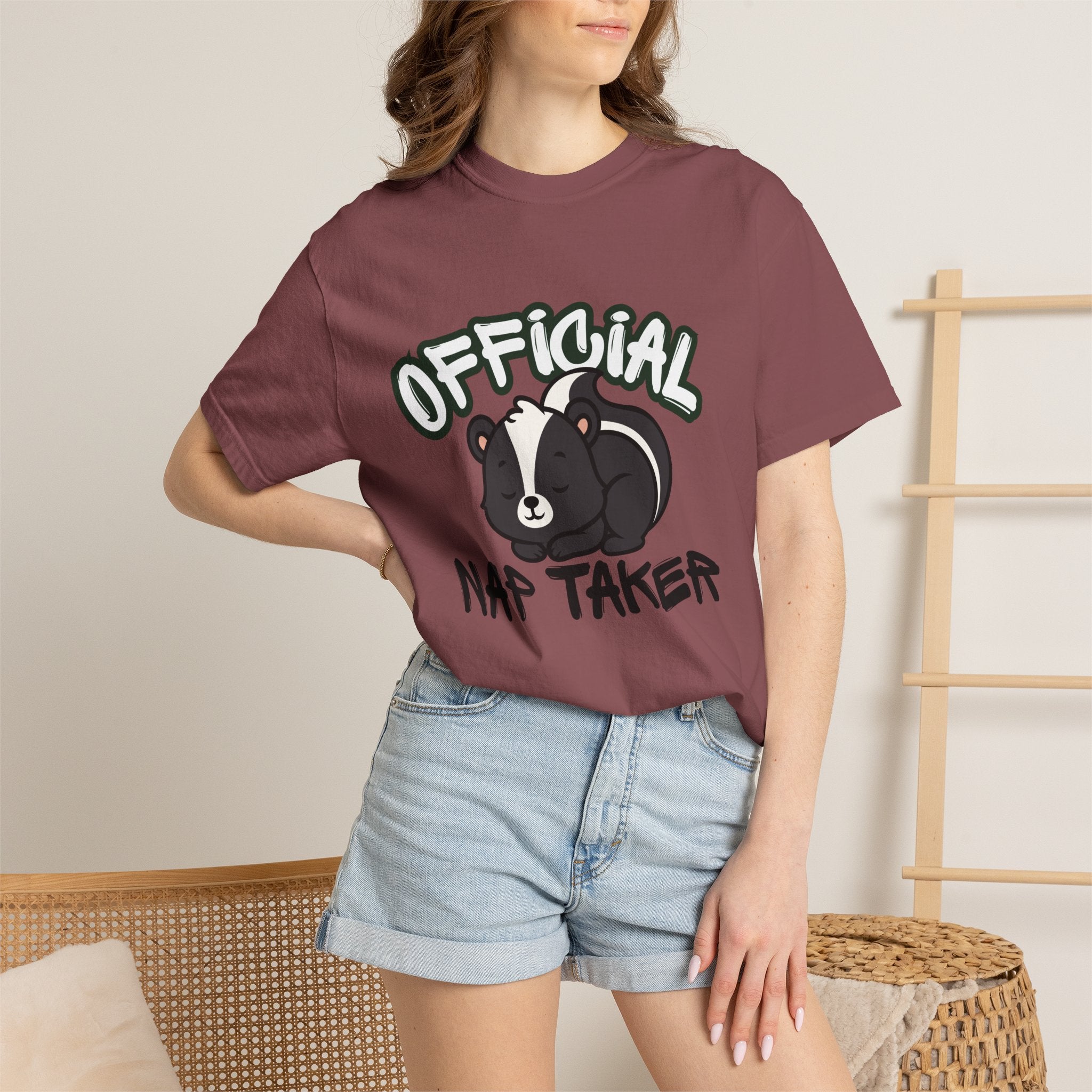 Official Nap Taker T-Shirt | Cute Sleeping Skunk Shirt | Funny Nap Lover Gift