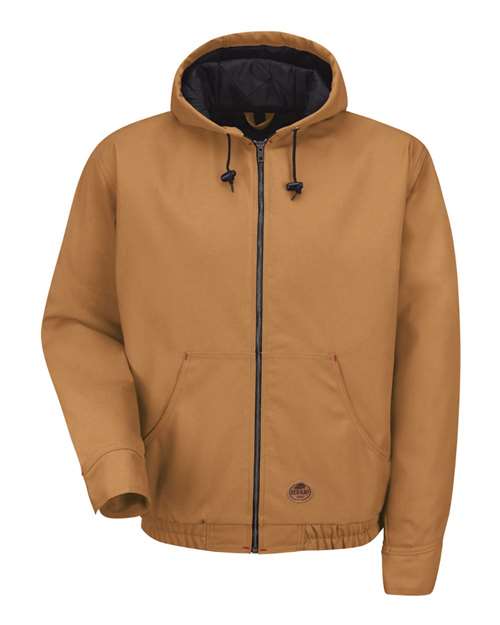Red Kap Men's Blended Duck Zip-Front Hooded Jacket JD20